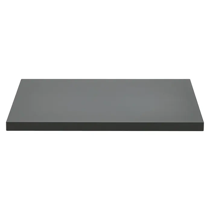 Elfa Garage+ by Elfa Regalboden für Unterschrank - L x B x H: 47,8 x 54,6 x 2,4 cm - Graue Tischplatte mit glatter Oberfläche und leicht abgerundeten Kanten, ideal für moderne Büros oder Wohnräume.