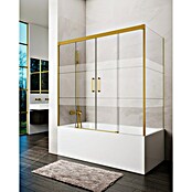 GME Mampara para bañera Basic (L x An x Al: 70 x 162 x 150 cm, Vidrio serigrafiado, Oro) | BAUHAUS