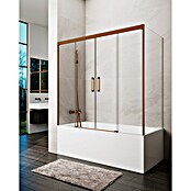 GME Mampara para bañera Basic (L x An x Al: 70 x 182 x 150 cm, Vidrio transparente, Cobre) | BAUHAUS