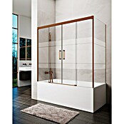 GME Mampara para bañera Basic (L x An x Al: 70 x 162 x 150 cm, Vidrio serigrafiado, Cobre) | BAUHAUS