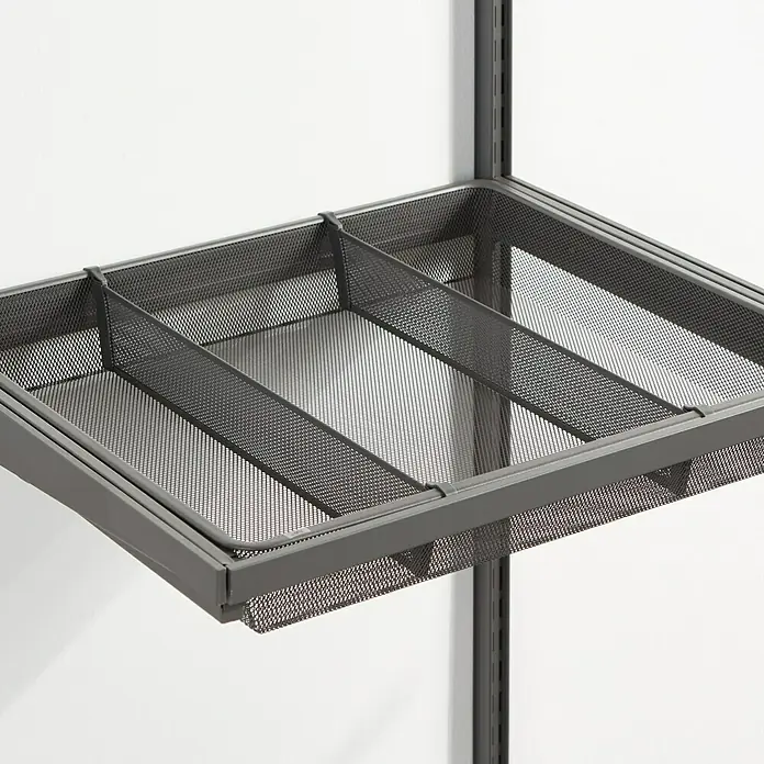 Elfa Décor+ by Elfa Fachteiler - L x B x H: 53,1 x 1 x 8 cm, Grau matt, Metall, Passend für: Regalsystem Garage+ by Elfa - Metall-Drahtkorb für Regalsysteme mit Fächern. Vielseitige Aufbewahrungslösung für jeden Raum mit grauem Finish und praktischem Design.