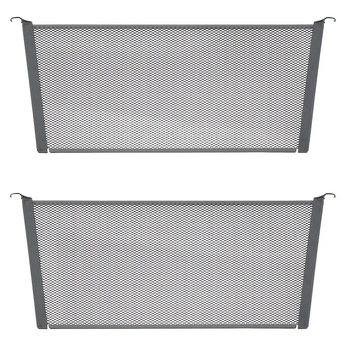 Elfa Décor+ by Elfa Fachteiler - L x B x H: 43,1 x 1 x 18 cm, Grau matt, Metall, Passend für: Regalsystem Garage+ by Elfa - Zwei Küchen-Dunstabzugshaubenfilter aus Metall. Die robusten Filter fangen Fett und Gerüche effektiv ein und sorgen für saubere Luft.