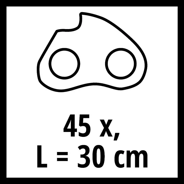 Einhell Sägekette - Passend für: Einhell Akku-Kettensäge FORTEXXA 18/30 - Symbol für eine 45 x Kettensäge, L = 30 cm. Ideal für Holzarbeiten und Baumschnitt.