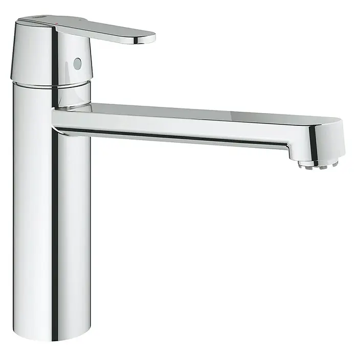 Grohe Get Spültischarmatur - Niederdruck, Chrom, Glänzend - Ein glänzender, moderner Wasserhahn mit schlankem Design und Chromoberfläche, ideal für jedes Badezimmer.