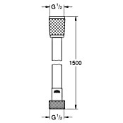 Grohe VitalioFlex Trend Cev za prho  (Dolžina: 150 cm, Plastika, Črna, Mat) | 3730 - Brauseschläuche Marke | DAFD - Brausen und Zubehör Marke | DAF - Armaturen Brausen | DA - Badausstattung/Bäderwelt | D - Sanitär | BAUHAUS