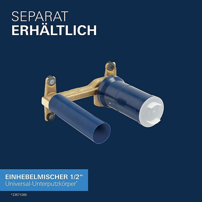 Grohe Essence Wand-Waschtischarmatur (2-Loch, Supersteel, Matt)