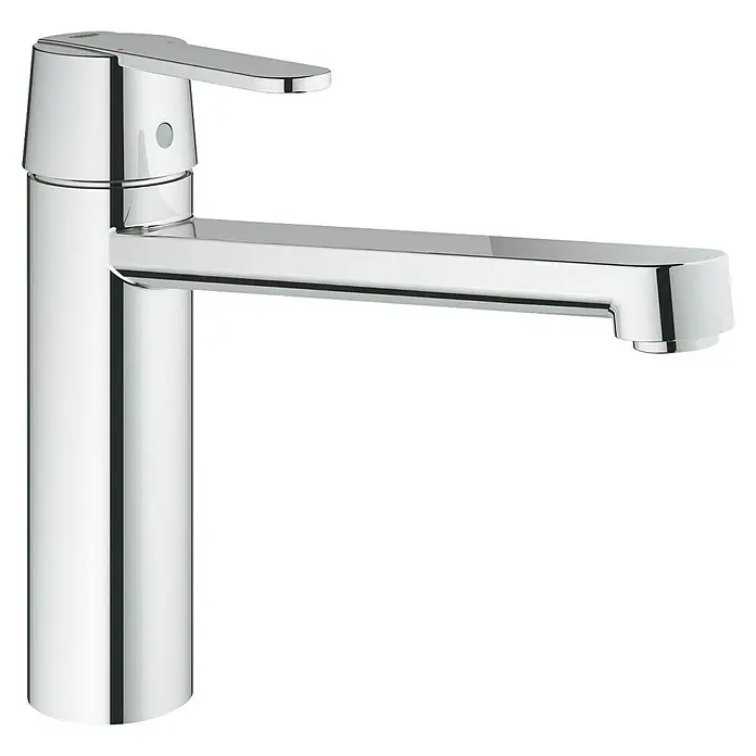 Grohe QuickFix Spültischarmatur Get - Chrom, Glänzend - Schwenkbarer, glänzender Waschtischmischer mit modernem Design zur Verwendung im Badezimmer oder WC.