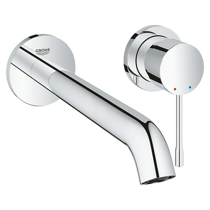 Grohe Essence Wastafelmengkraan, wandmodel (2-gats, Chroom, Glanzend)