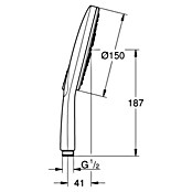 Grohe Douchekop Vitalio SmartActive 150 (Aantal functies: 3 st., Chroom, Rond) | BAUHAUS