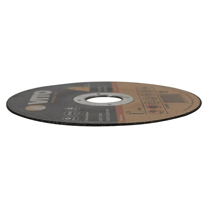 Vito Disco de corte - Ø x Es: 125 x 2,2 mm, Orificio: 22,2 mm - Primer plano de un disco de corte, adecuado para trabajos de metal, con una velocidad máxima de 13300 rpm.