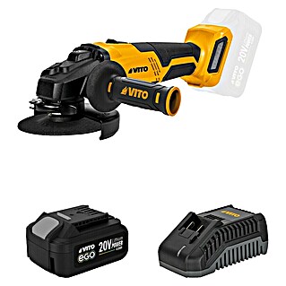 Vito Amoladora angular de batería VIBCRBSFL20A (1 batería, 4 Ah, Diámetro disco: 115 mm)
