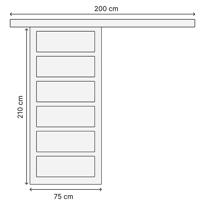 Drsna vrata Sunshine  (Š x V: 75 x 210 cm, Bela) | 4780 - Schiebetürsysteme Glas/Holz | GBDC - Innentüren | GBD - Bauelemente | GB - Bauelemente | G - Holz/Bauelem | BAUHAUS