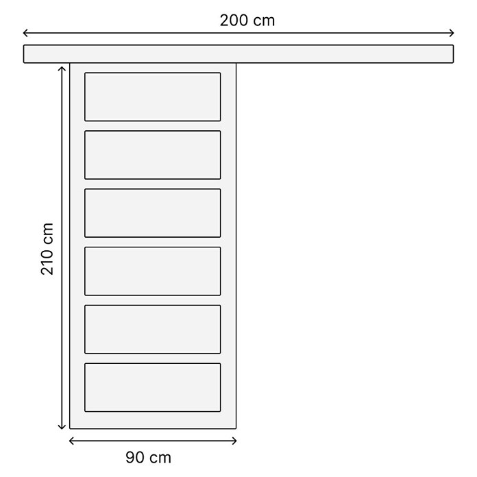 Drsna vrata Sunshine  (Š x V: 90 x 210 cm, Bela) | 4780 - Schiebetürsysteme Glas/Holz | GBDC - Innentüren | GBD - Bauelemente | GB - Bauelemente | G - Holz/Bauelem | BAUHAUS