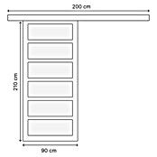 Drsna vrata Sunshine  (Š x V: 90 x 210 cm, Bela) | 4780 - Schiebetürsysteme Glas/Holz | GBDC - Innentüren | GBD - Bauelemente | GB - Bauelemente | G - Holz/Bauelem | BAUHAUS