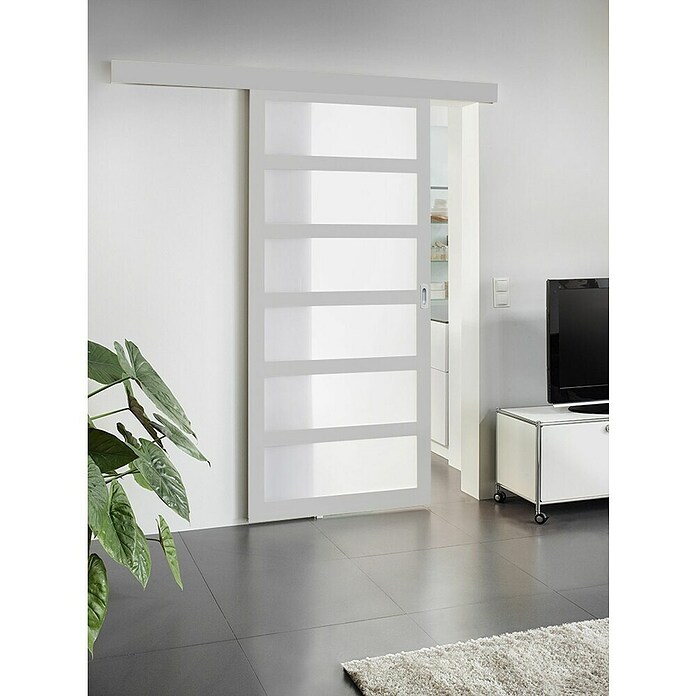 Drsna vrata Sunshine  (Š x V: 90 x 210 cm, Bela) | 4780 - Schiebetürsysteme Glas/Holz | GBDC - Innentüren | GBD - Bauelemente | GB - Bauelemente | G - Holz/Bauelem | BAUHAUS