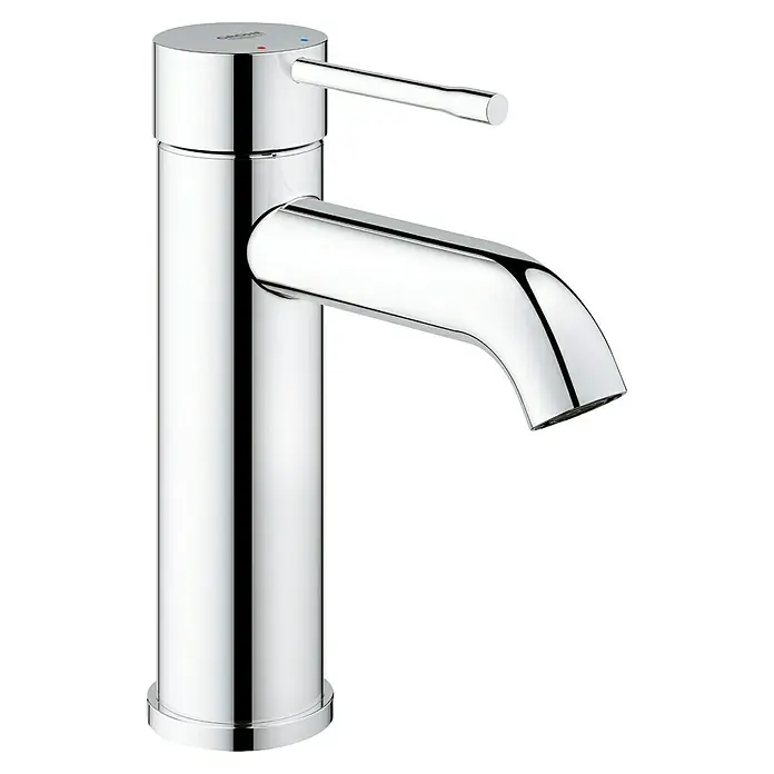 Grohe Essence Waschtischarmatur S-Size - Chrom, Glänzend - Einhand-Waschtischbatterie in Chromoptik, mit klaren Linien und minimalistischem Design für moderne Badezimmer.