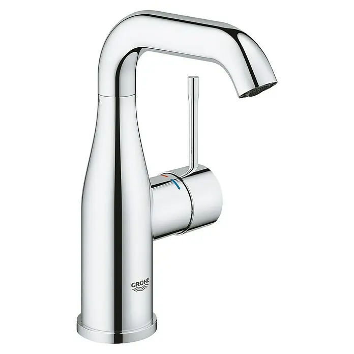 Grohe Essence Grifo de lavabo M-Size - Cromo, Resplandeciente - Elegante grifo Grohe cromado con un diseño moderno. Ideal para baños y cocinas contemporáneas.