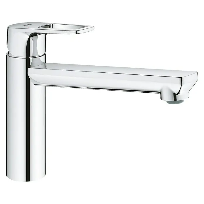 Grohe QuickFix Start Loop Grifo de cocina - Profundidad del grifo: 222 mm, Cromo, Brillo intenso - Moderno grifo para lavabo Grohe Essence en diseño cromado brillante. Líneas elegantes y fabricación de alta calidad para un baño elegante.