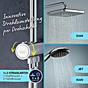 Grohe Vitalio Comfort Sistema de ducha (Distancia entre orificios: 62 cm, Número de tipos de chorro: 2 ud., Cromo) | BAUHAUS