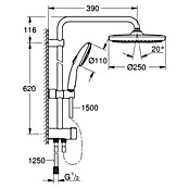 Grohe Doucheset met handdouche (Gatafstand: 62 cm) | BAUHAUS