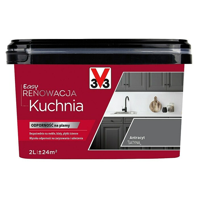 V33 Obnovitvena barva Renovation Perfection  (Antracit, 2 l, Ustrezno za: Kuhinje) | 5915 - Sonstige Spezialfarben | HADH - Spezialfarben | HAD - Farben | HA - Farben | H - Innendeko/Farben | BAUHAUS
