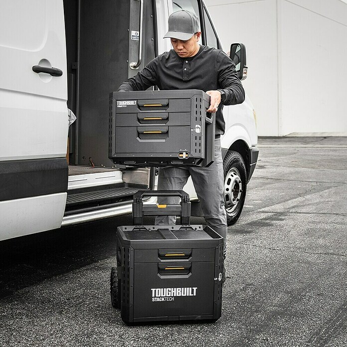 ToughBuilt StackTech Gereedschapskist (b x d x h: 56 x 43 x 42 cm, Kunststof, Aantal schuifladen: 3 st.) | BAUHAUS