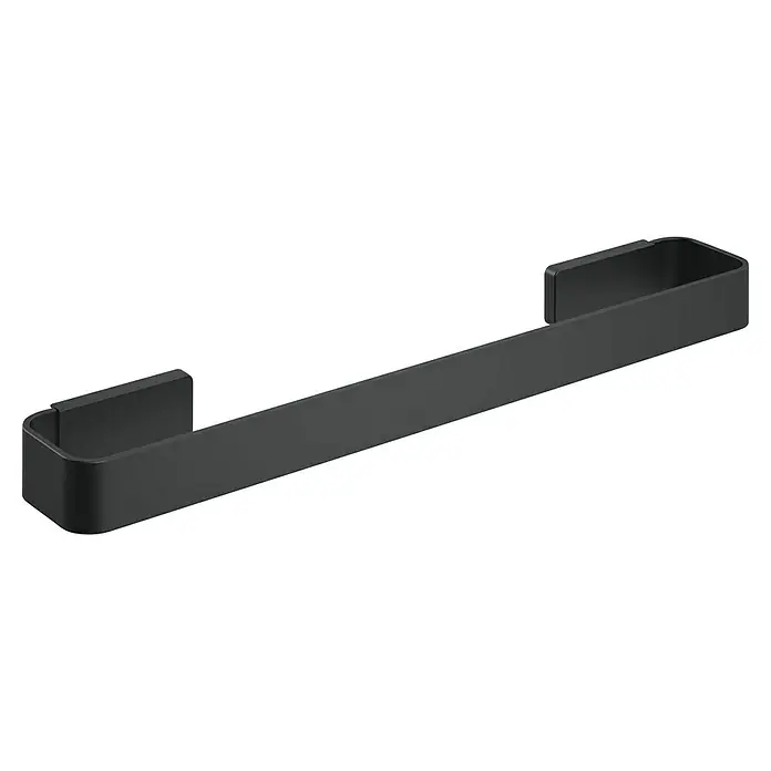 Cosmic Toallero de barra Nea - Ancho: 40 cm, Negro, Mate - Elegante toallero negro. Su diseño minimalista se integra perfectamente en cualquier baño, proporcionando estilo y funcionalidad.