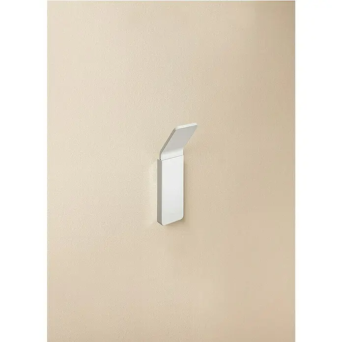 Cosmic Toallero de gancho Nea - 1 ud., Blanco, Mate - Perchero de pared moderno de metal blanco. Diseño elegante y minimalista para recibidor o baño.