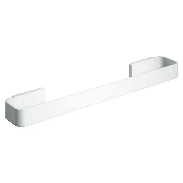 Cosmic Toallero de barra Nea - Ancho: 40 cm, Blanco, Mate - Un toallero blanco elegante y moderno que combina funcionalidad con un diseño minimalista, perfecto para cualquier baño, aportando estilo y comodidad.