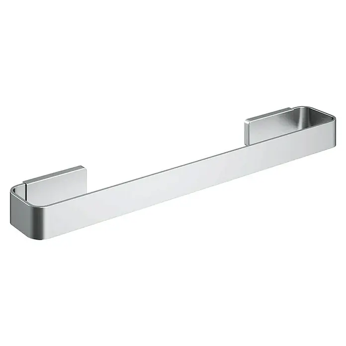 Cosmic Toallero de barra Nea - Ancho: 40 cm, Cromo, Brillante - Un moderno toallero plateado con un diseño minimalista, perfecto para cualquier baño. Ofrece funcionalidad con estilo.