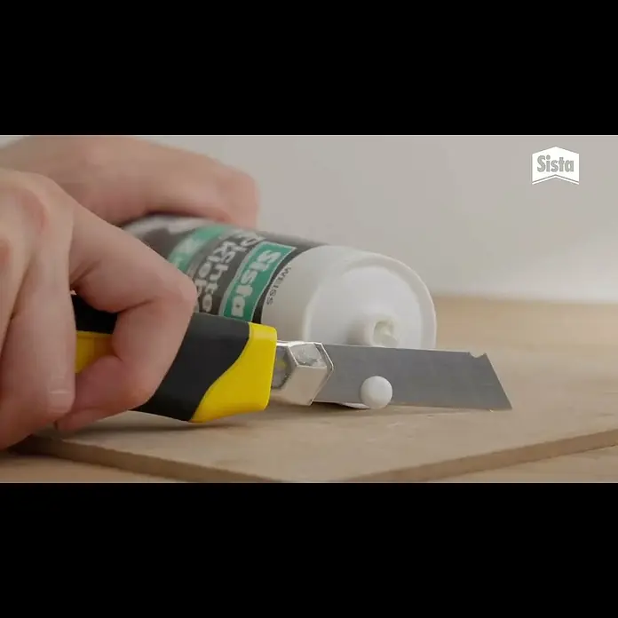 Sista Fugendichtstoff Dichten & Kleben 2in1 - Weiß, 280 ml, Silikonfrei - #Sista Dichten & Kleben 2-in-1 Wei | Kartusche, 280ml | #Anwendungsvideo