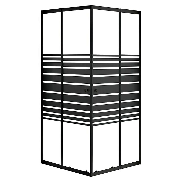 Eckdusche (80 x 90 x 190 cm, Schwarz) | BAUHAUS