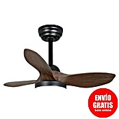 Cristal Record Ventilador de techo Stel mini S (Negro, 80 cm, 20 W, Blanco cálido) | BAUHAUS
