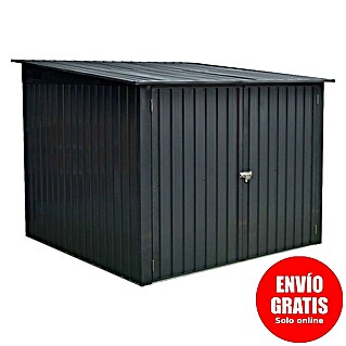 Hoggar Caseta para jardín Arth (Medidas ext. (An x Pr): 204 x 163 cm, Acero, Antracita, 3,2 m²)