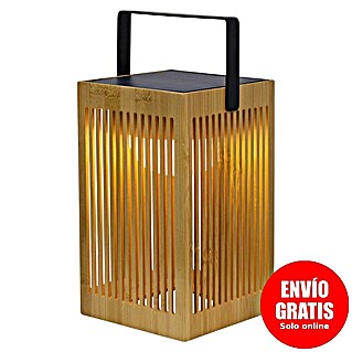 New Garden Okinawa Farolillo LED (14,5 x 14,5 x 24 cm, Bambú)
