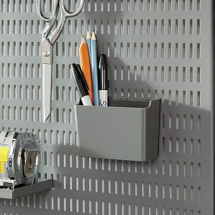 Elfa Garage+ by Elfa Kleinteileeinsatz Becher für Lochwand (L x B x H: 5,9 x 11,2 x 8 cm, Grau matt) | BAUHAUS