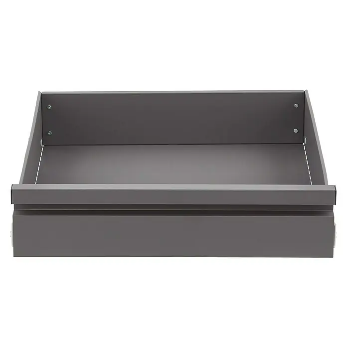 Elfa Garage+ by Elfa Schublade - 49,7 x 55,6 x 12,3 cm, Grau matt - Schublade aus grauem Metall, ideal zur Aufbewahrung. Das schlichte Design bietet Platz für viele Gegenstände und passt zu jedem Raum.