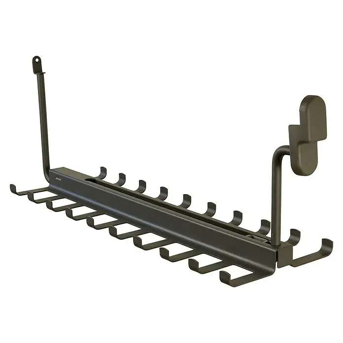 Elfa Décor+ by Elfa Krawattenhalter - Anzahl Haken: 20 Stk., Grau - Hier ist ein Krawattenhalter zur Befestigung an einem Kleiderschrank. Der Krawattenhalter hat mehrere Haken und eine Teleskopfunktion für leichten Zugriff.
