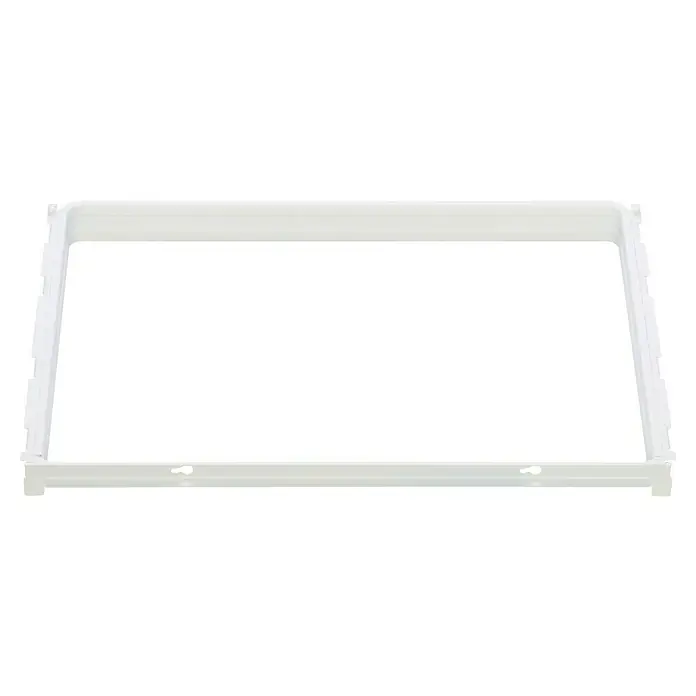 Elfa Décor+ by Elfa Rahmen - L x B x H: 40 x 60 x 5,2 cm, Matt weiß - Aufnahme eines weißen Kühlschrankregals mit einem minimalistischen und sauberen Design für einen modernen Kühlschrank.