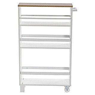 Carro de cocina (L x An x Al: 50 x 15 x 79 cm, Blanco)
