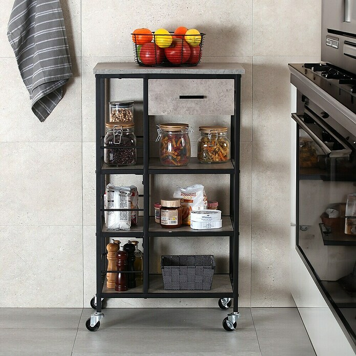 Versa Carro de cocina (L x An x Al: 50 x 37 x 89,5 cm, Gris) | BAUHAUS