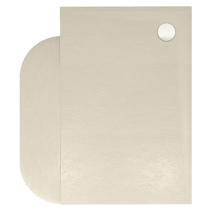 Dusch-Rampe Velto - L x B x H: 104 x 26 x 3,5 cm, Cashmere Stone - Helle Duschwanne mit glatter Oberfläche und abgerundeter Form. Ein modernes Badezimmerelement für stilvolle Duscherlebnisse.