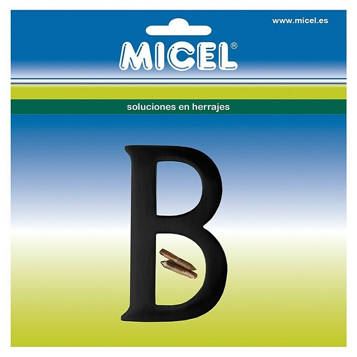 Micel Letra 10 cm (B, Negro)