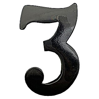 Micel Número 10 cm (3, Negro)