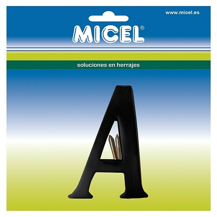 Micel Letra 10 cm (A, Negro)