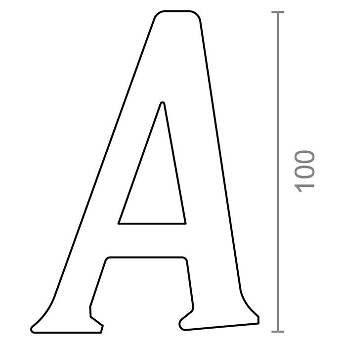 Micel Letra 10 cm (A, Negro)