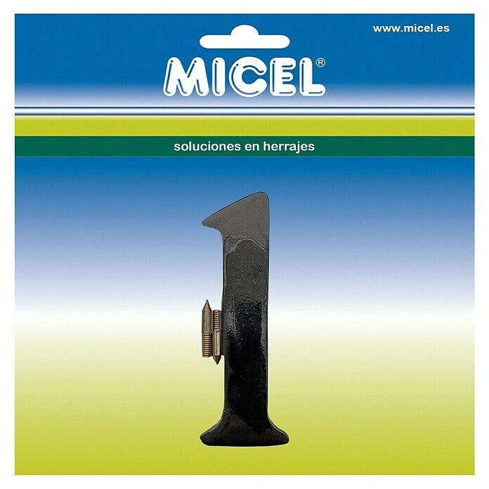 Micel Número 10 cm (1, Negro)