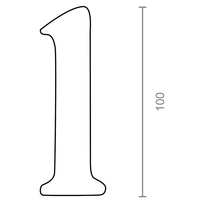 Micel Número 10 cm (1, Negro)