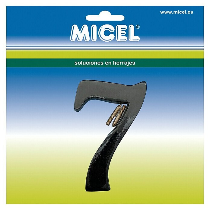 Micel Número 10 cm (7, Negro)