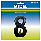 Micel Número 10 cm (8, Negro)